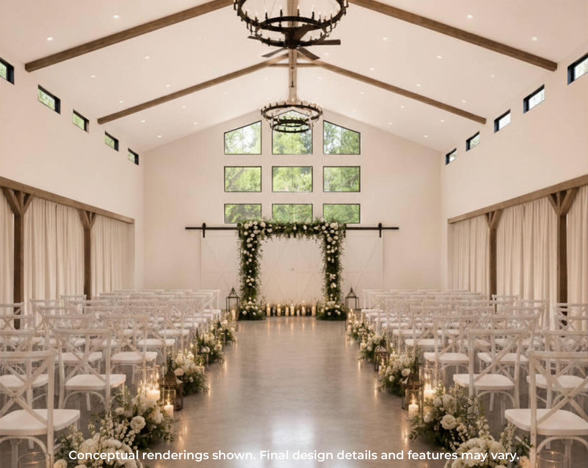 Indoor Ceremony Rendering from the Havenfield in Hamel, IL